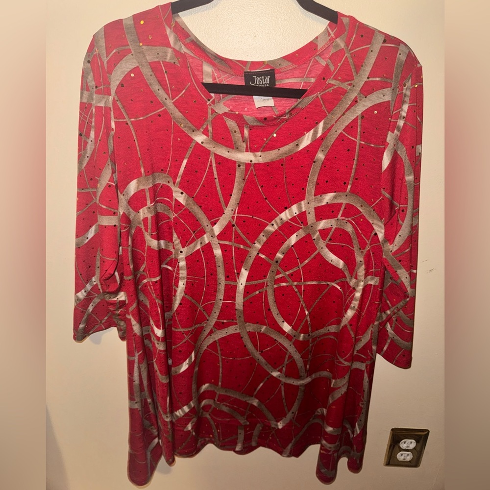 Free- Red and gold Women's Top
